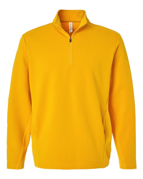 Unisex Squad Cadet Quarter-Zip Tech Fleece Pullover - Front - B003D9122 - Sport Athletic Gold