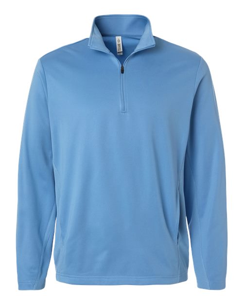 Unisex Squad Cadet Quarter-Zip Tech Fleece Pullover - Front - B003D9252 - Sport Light Blue