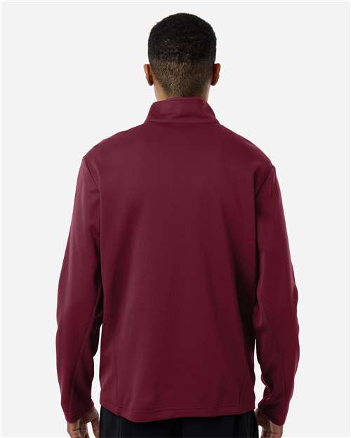 Unisex Squad Cadet Quarter-Zip Tech Fleece Pullover - OnModelBack - B003D9532 - Sport Maroon