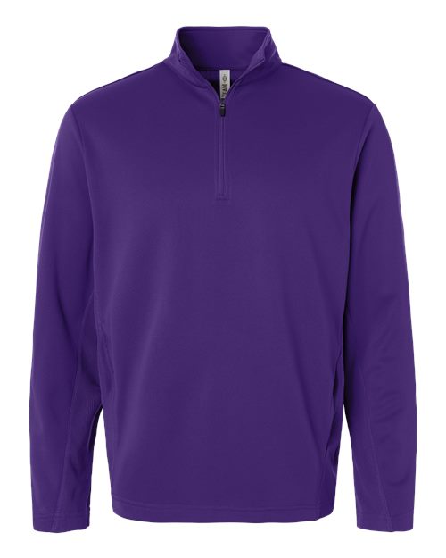 Unisex Squad Cadet Quarter-Zip Tech Fleece Pullover - Front - B003D9672 - Sport Purple