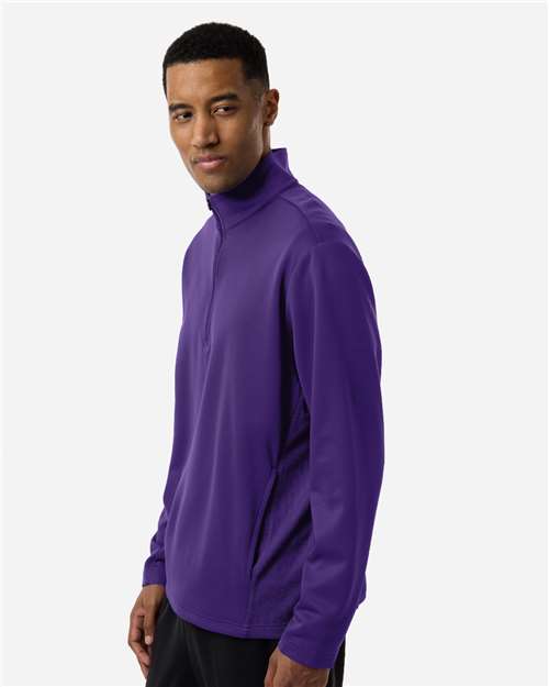 Unisex Squad Cadet Quarter-Zip Tech Fleece Pullover - OnModelSide - B003D9672 - Sport Purple