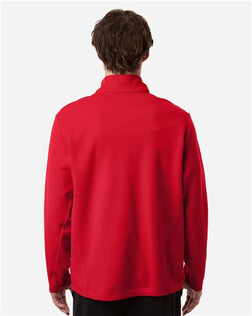 Unisex Squad Cadet Quarter-Zip Tech Fleece Pullover - OnModelBack - B003D9702 - Sport Red
