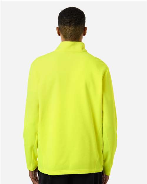 Unisex Squad Cadet Quarter-Zip Tech Fleece Pullover - OnModelBack - B003D9102 - Safety Yellow