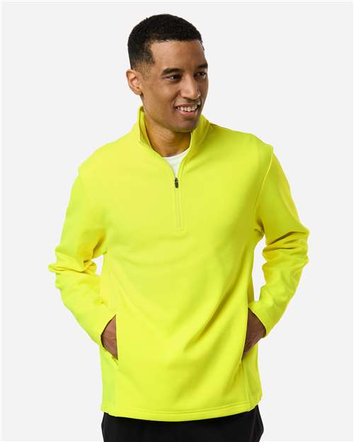 Unisex Squad Cadet Quarter-Zip Tech Fleece Pullover - OnModelFront - B003D9102 - Safety Yellow