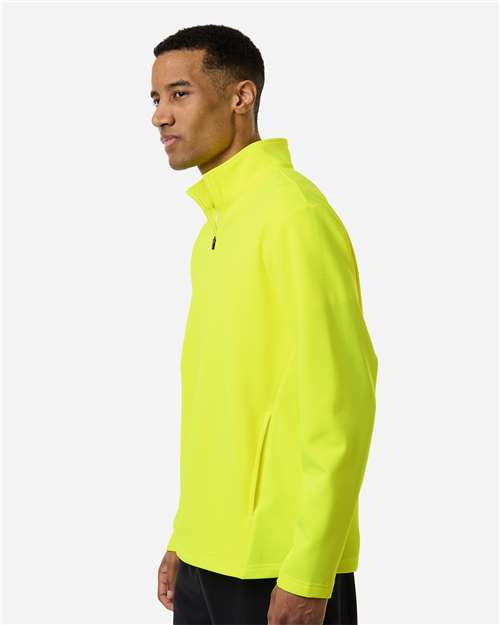 Unisex Squad Cadet Quarter-Zip Tech Fleece Pullover - OnModelSide - B003D9102 - Safety Yellow