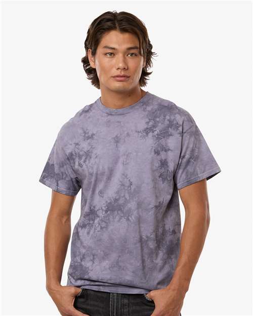Unisex Crystal Wash T-Shirt - OnModelFront - B10302683 - Crystal Plum