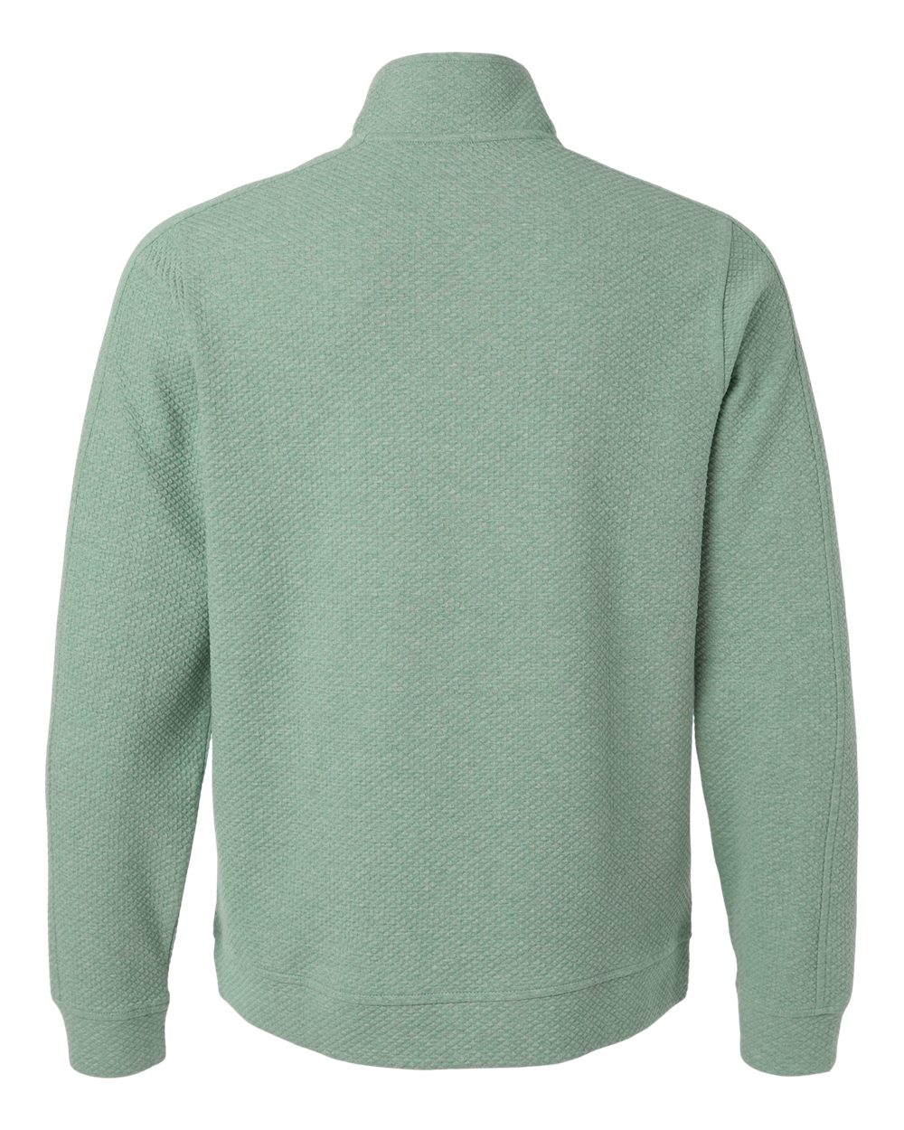 Men's Spirit Textured Quarter-Zip Pullover - Back - B207D3543 - Sage Green Heather