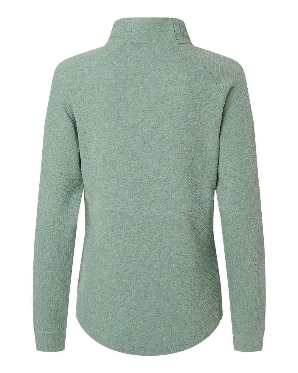 Women's Spirit Textured Quarter-Zip Pullover - Back - B208D3542 - Sage Green Heather