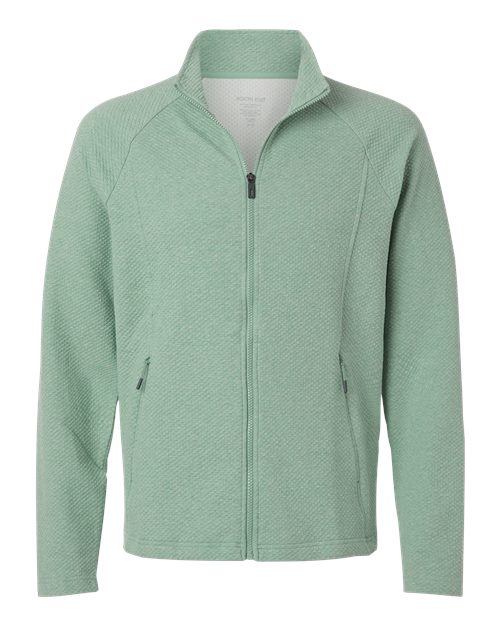 Men's Spirit Textured Full-Zip - Front - B209D3543 - Sage Green Heather