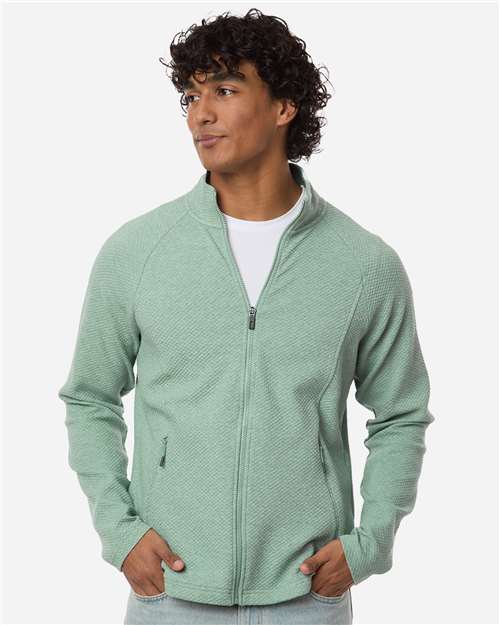 Men's Spirit Textured Full-Zip - OnModelFront - B209D3543 - Sage Green Heather
