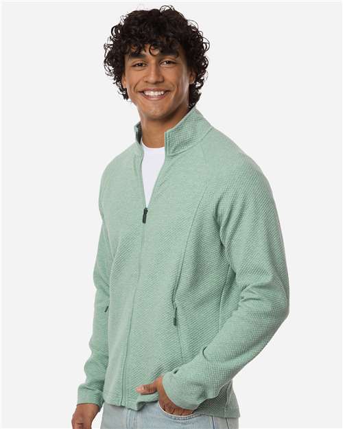 Men's Spirit Textured Full-Zip - OnModelSide - B209D3543 - Sage Green Heather