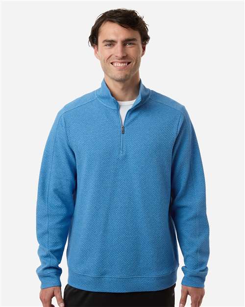 Men's Spirit Textured Quarter-Zip Pullover - OnModelFront - B207D3753 - Light Nautical Blue Heather