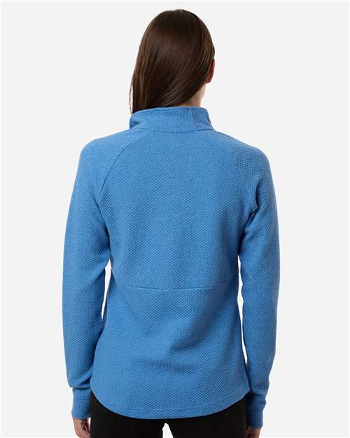 Women's Spirit Textured Quarter-Zip Pullover - OnModelBack - B208D3752 - Light Nautical Blue Heather