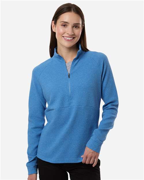 Women's Spirit Textured Quarter-Zip Pullover - OnModelFront - B208D3752 - Light Nautical Blue Heather