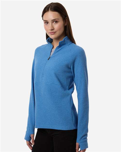 Women's Spirit Textured Quarter-Zip Pullover - OnModelSide - B208D3752 - Light Nautical Blue Heather