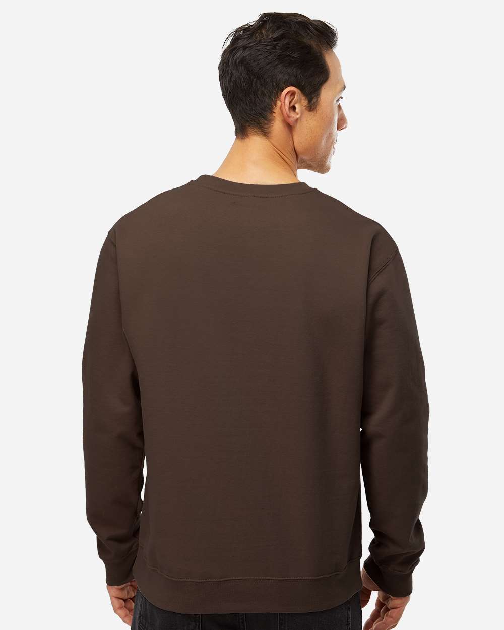 Midweight Crewneck Sweatshirt - OnModelBack - B83676603 - Brown