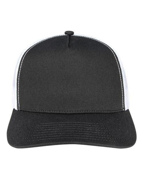 Rudder Five-Panel Cap - Front - B39795100 - Black/ White