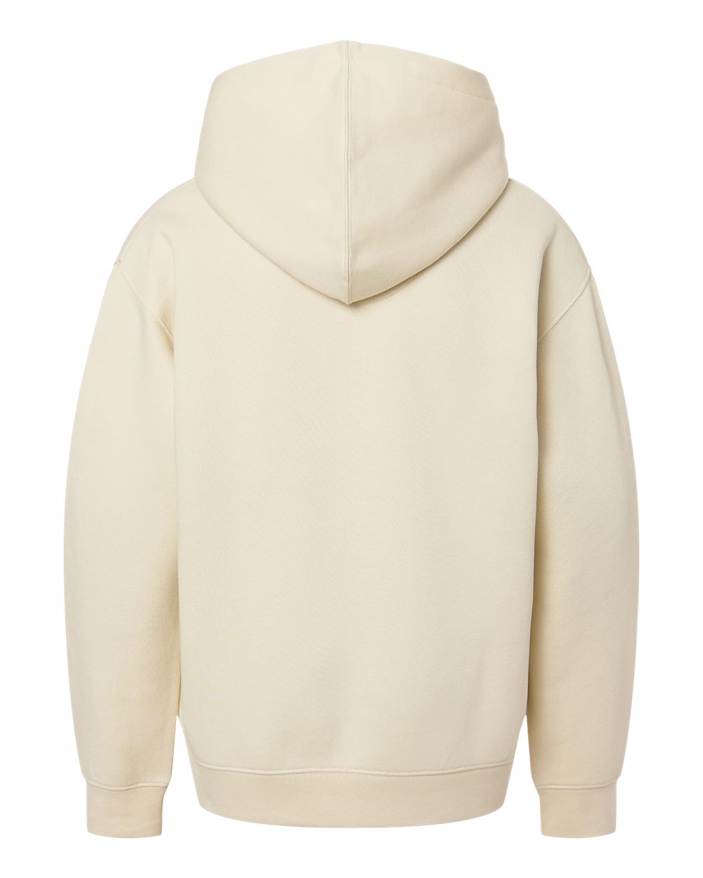 Youth Fleece Hoodie - Back - B39038232 - Natural