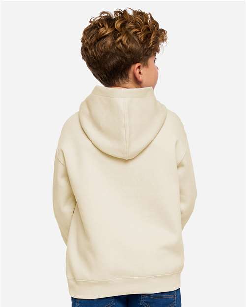 Youth Fleece Hoodie Sweatshirt - OnModelBack - B39038232 - Natural