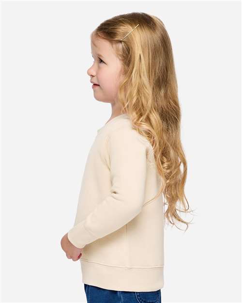 Toddler Fleece Crewneck Sweatshirt - OnModelSide - B32938233 - Natural