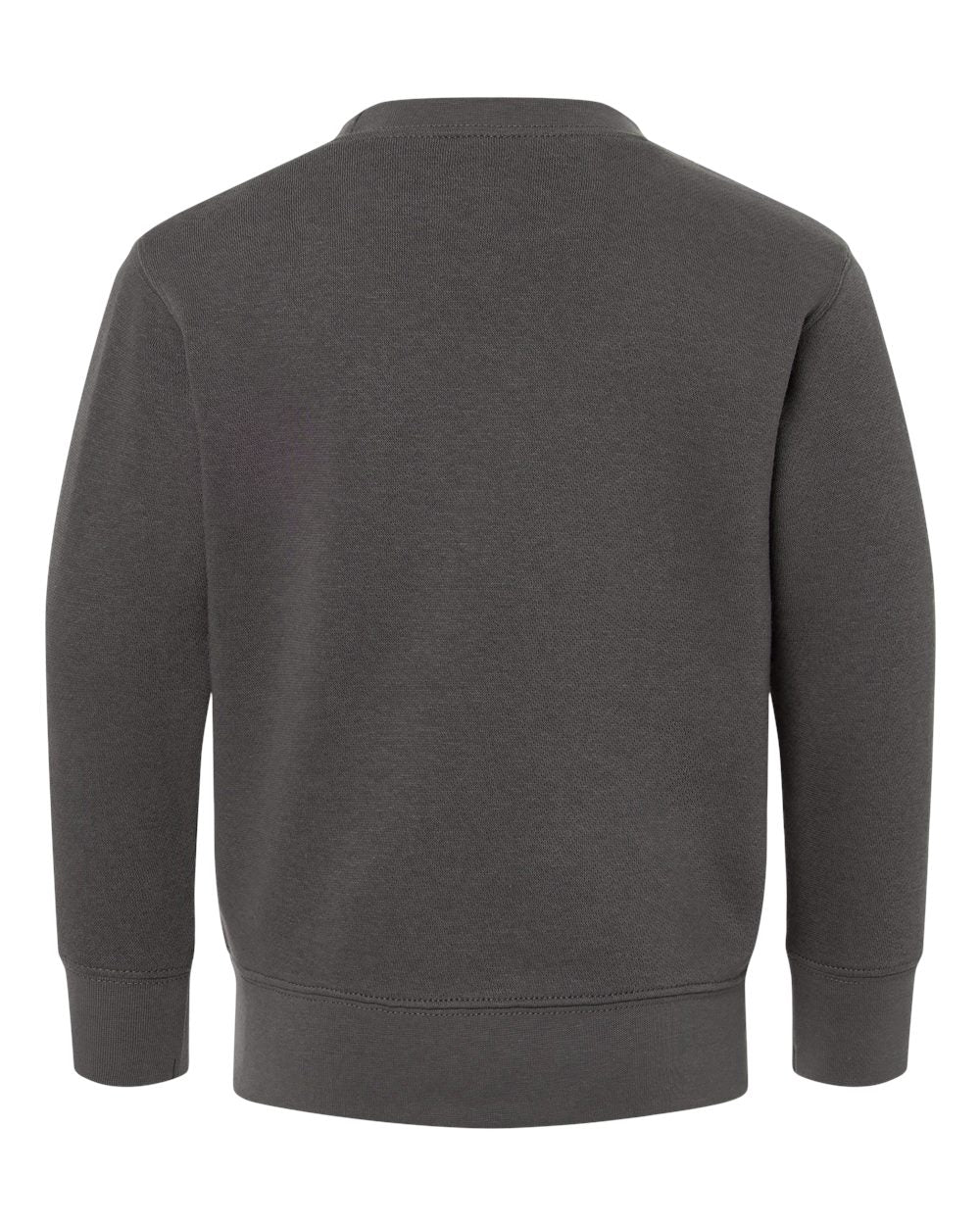 Toddler Fleece Crewneck Sweatshirt - Back - B32938593 - Charcoal