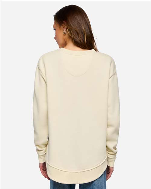 Women's Weekend Fleece Crewneck Sweatshirt - OnModelBack - B07038233 - Natural