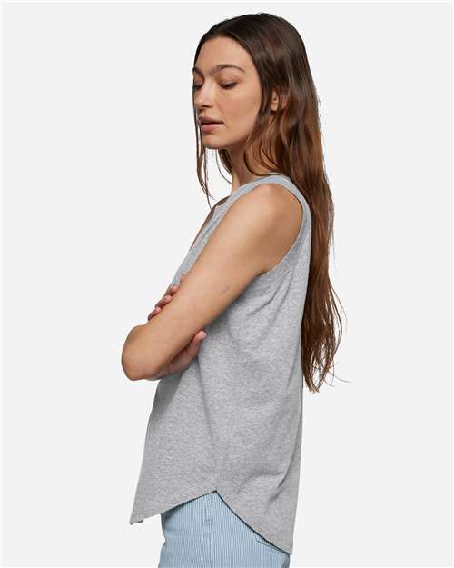 Women's Relaxed Fine Jersey Tank - OnModelSide - B07938093 - Heather