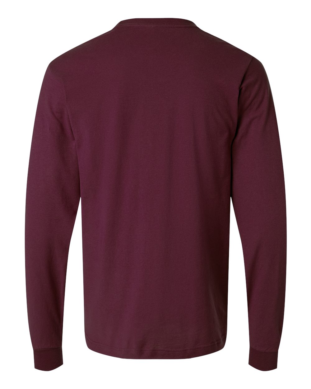 Fine Jersey Long Sleeve T-Shirt - Back - B00059532 - Burgundy