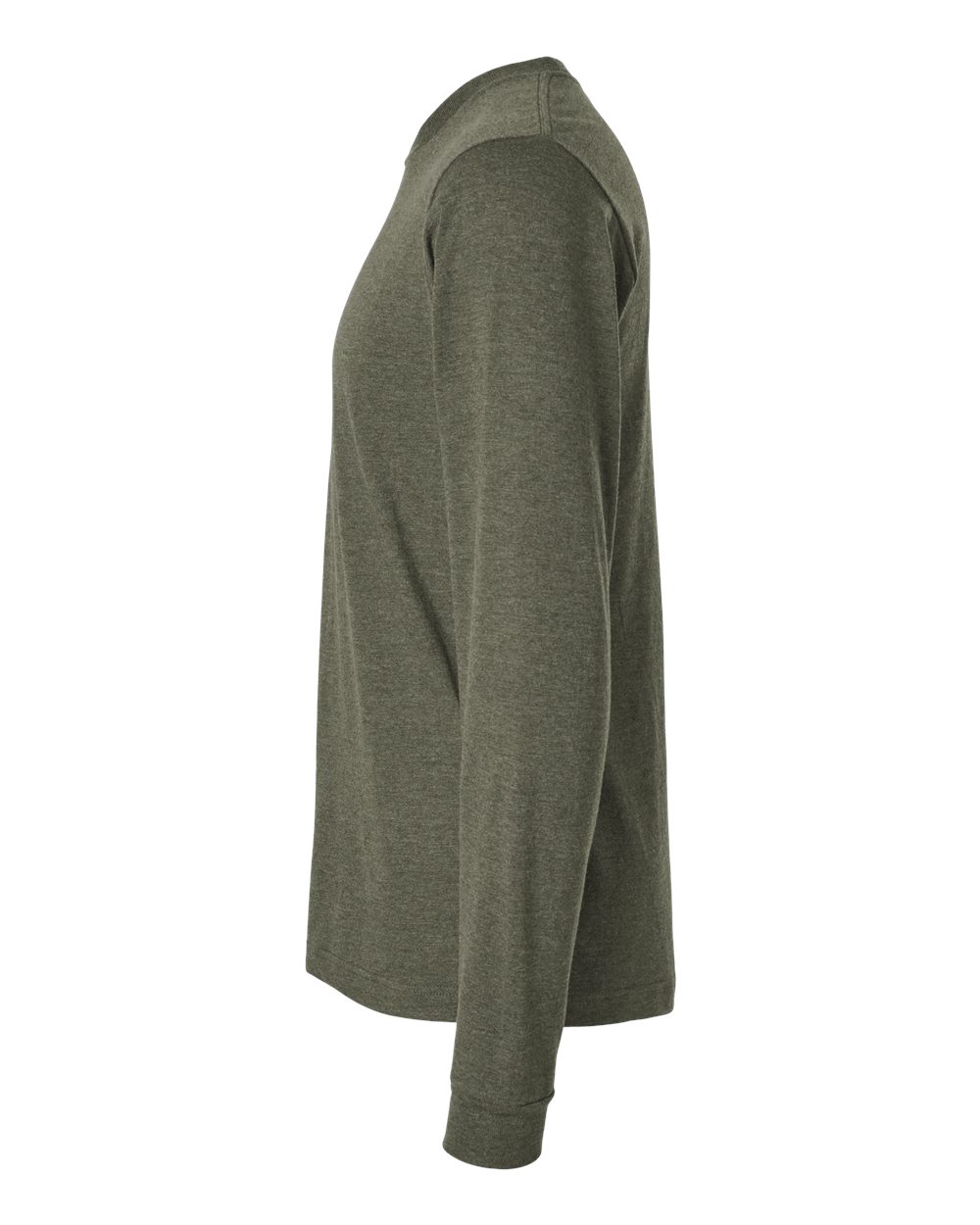 Fine Jersey Long Sleeve T-Shirt - DirectSide - B00059552 - Heather Military Green