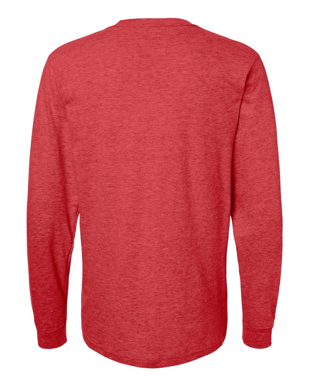 Fine Jersey Long Sleeve T-Shirt - Back - B00059712 - Heather Red
