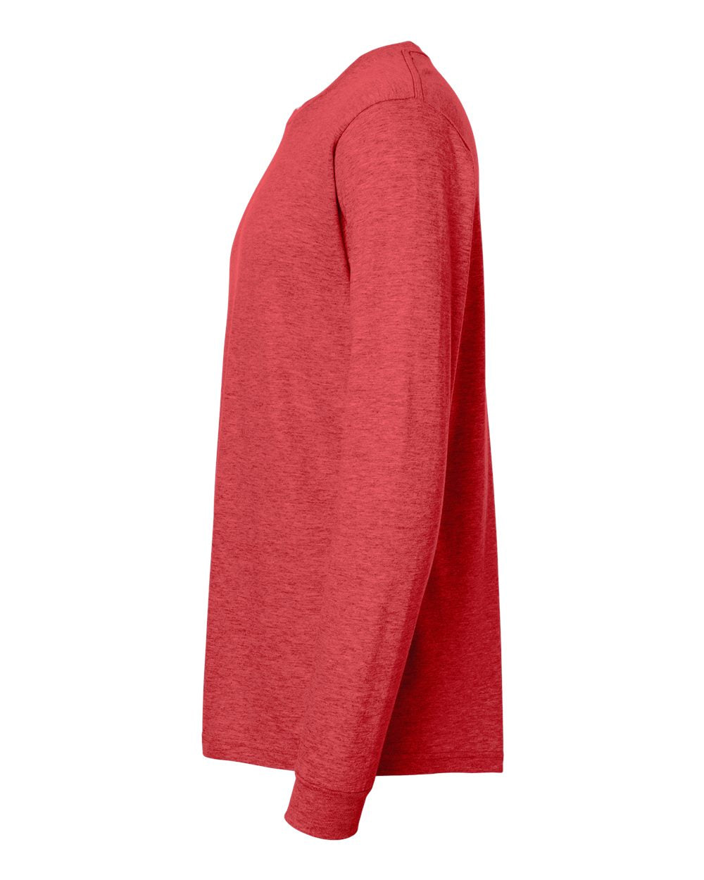 Fine Jersey Long Sleeve T-Shirt - DirectSide - B00059712 - Heather Red