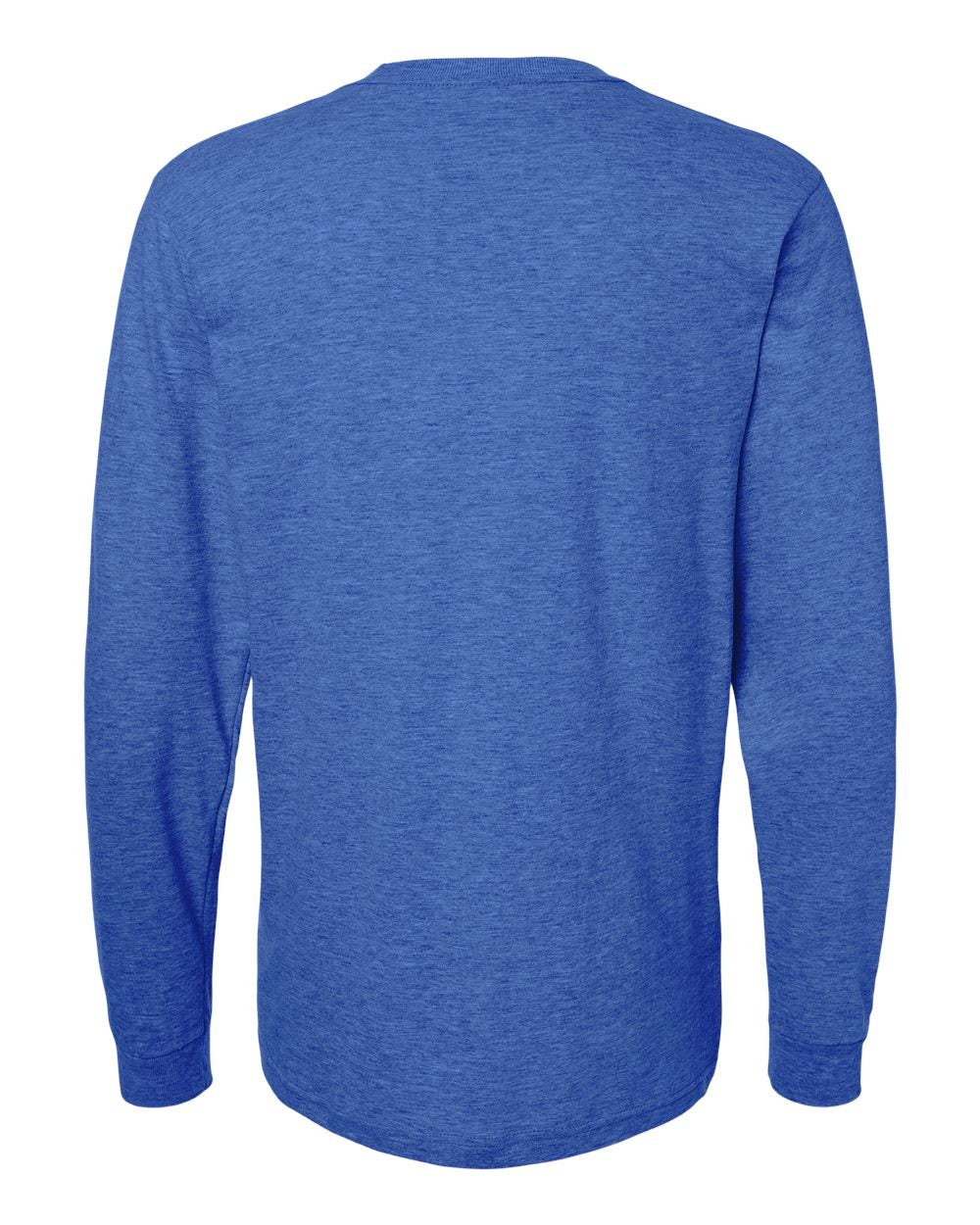 Fine Jersey Long Sleeve T-Shirt - Back - B00059752 - Heather Royal