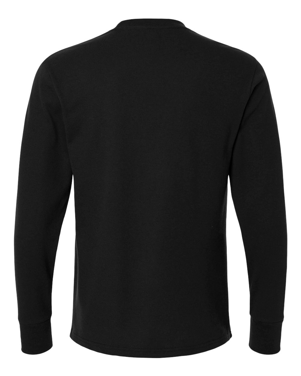 Unisex Ideal Thermal Long Sleeve T-Shirt - Back - B00018502 - Black