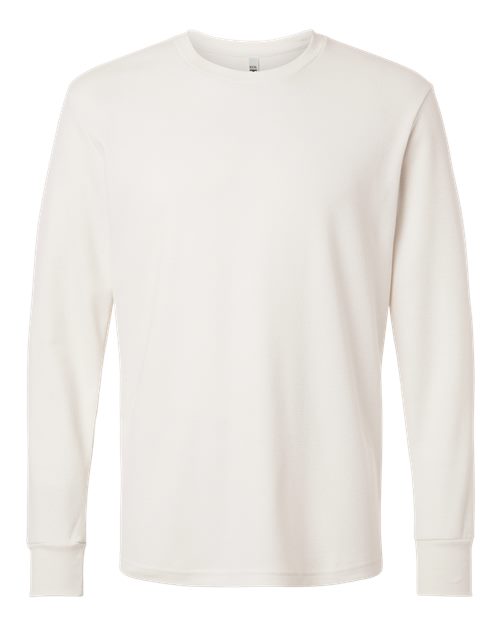 Unisex Ideal Thermal Long Sleeve T-Shirt - Front - B00018092 - Bone