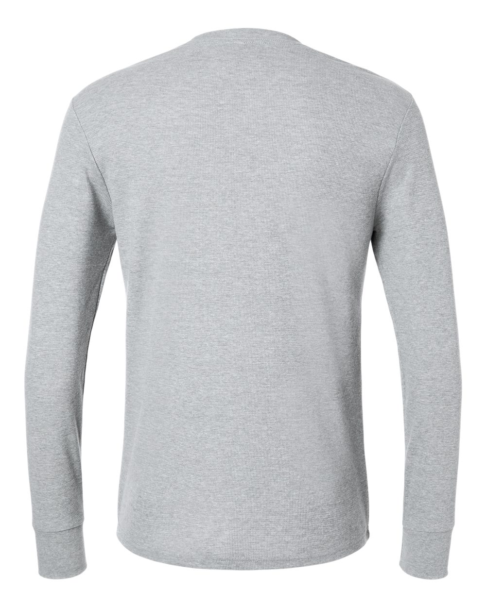 Unisex Ideal Thermal Long Sleeve T-Shirt - Back - B00018022 - Heather Grey