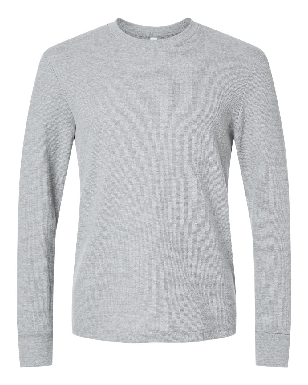 Unisex Ideal Thermal Long Sleeve T-Shirt - Front - B00018022 - Heather Grey