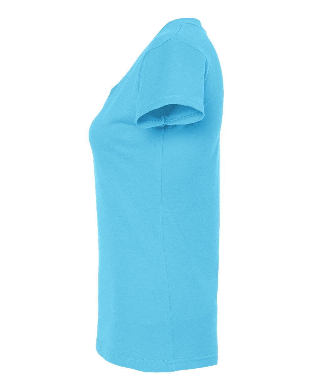 Women's Fine Jersey V-Neck T-Shirt - DirectSide - B20259042 - Aqua