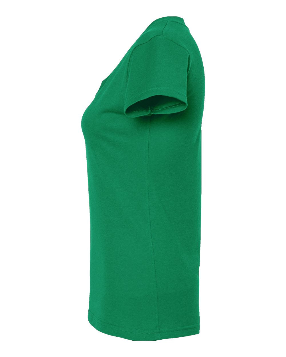 Women's Fine Jersey V-Neck T-Shirt - DirectSide - B20259902 - Kelly Green