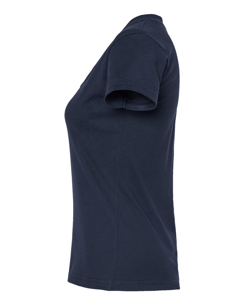 Women's Fine Jersey V-Neck T-Shirt - DirectSide - B20259652 - Navy