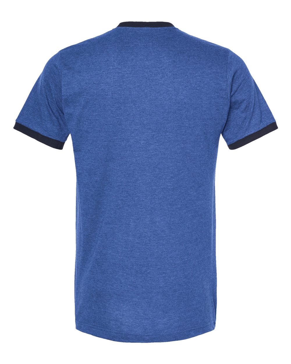 Fine Jersey Ringer T-Shirt - Back - B30459752 - Heather Royal/ Navy