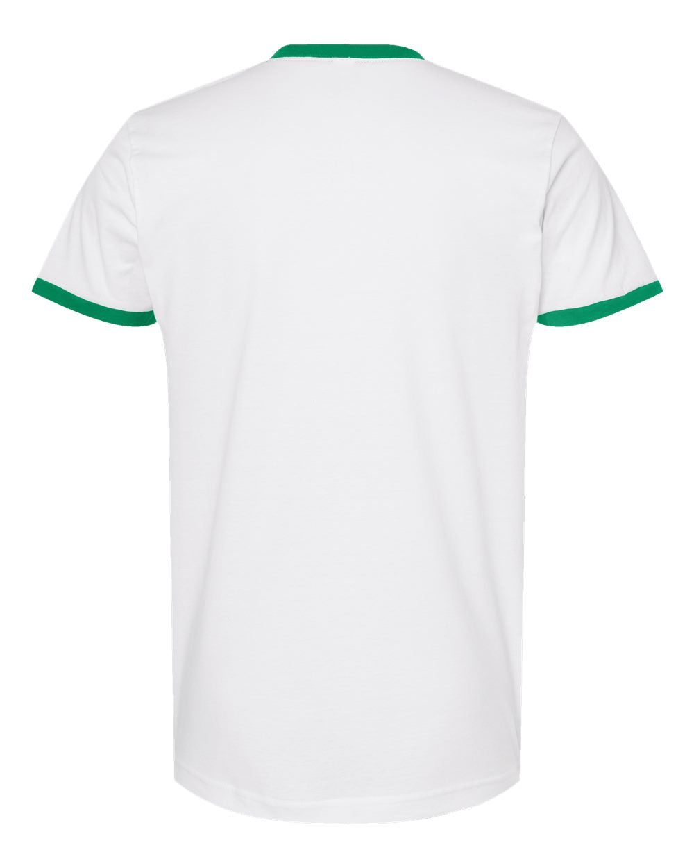 Fine Jersey Ringer T-Shirt - Back - B30459902 - White/ Kelly