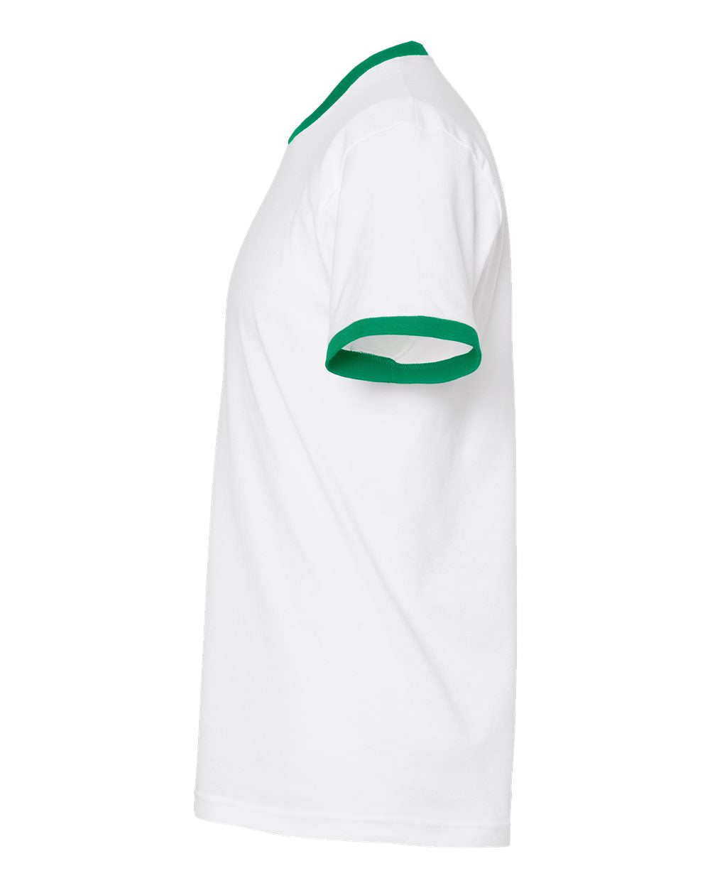 Fine Jersey Ringer T-Shirt - DirectSide - B30459902 - White/ Kelly