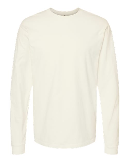 Unisex Heavyweight Jersey Long Sleeve T-Shirt - Front - B31059243 - Natural