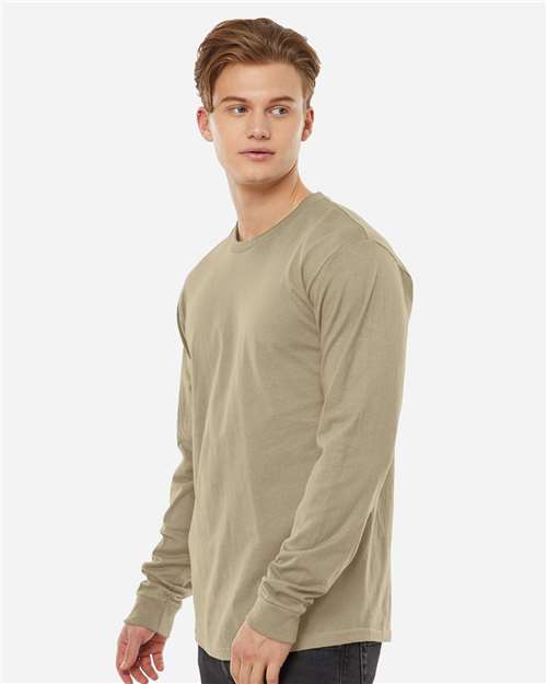 Unisex Heavyweight Jersey Long Sleeve T-Shirt - OnModelSide - B31059233 - Sand