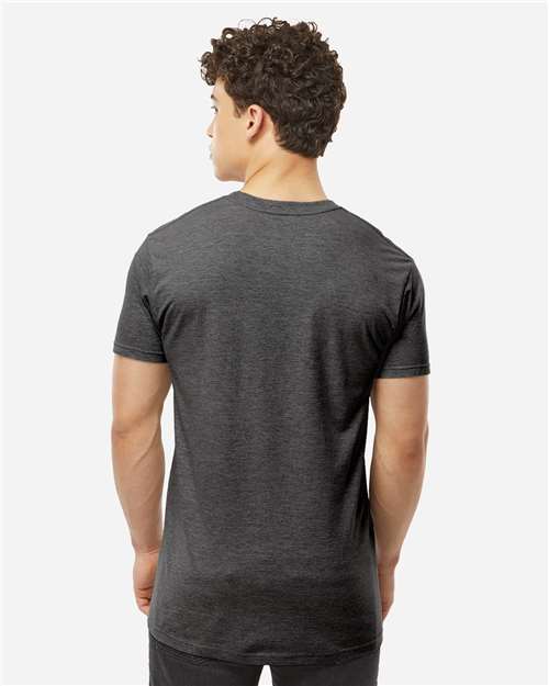 Unisex Heavyweight Jersey Pocket T-Shirt - OnModelBack - B31159593 - Heather Charcoal