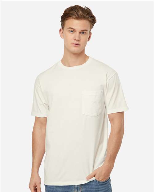 Unisex Heavyweight Jersey Pocket T-Shirt - OnModelFront - B31159243 - Natural