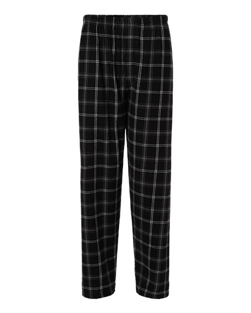 Men's Harley Flannel Pants - Front - B13203011 - Varsity Black Oxford Plaid