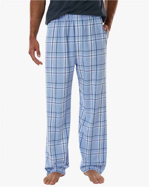 Men's Harley Flannel Pants - OnModelFront - B13203031 - Sky Blue Carnegie Plaid
