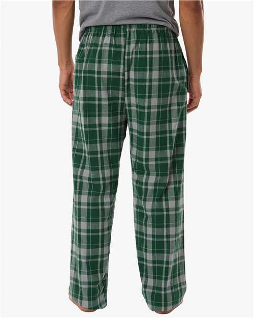 Men's Harley Flannel Pants - OnModelBack - B13203051 - Green Jordan Plaid