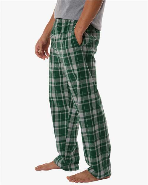 Men's Harley Flannel Pants - OnModelSide - B13203051 - Green Jordan Plaid